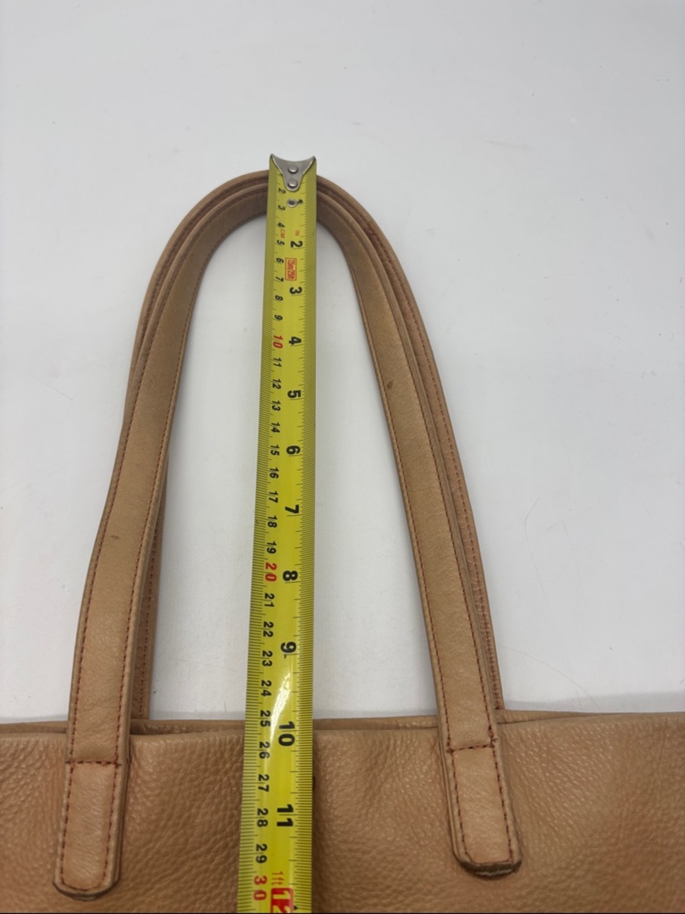 Baggu Leather Tote Bag in Tan - Classic Women’s Carryall As is condition - Picture 4 of 10